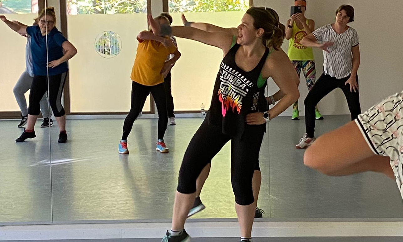 Zumba-Stunde mit Nadine